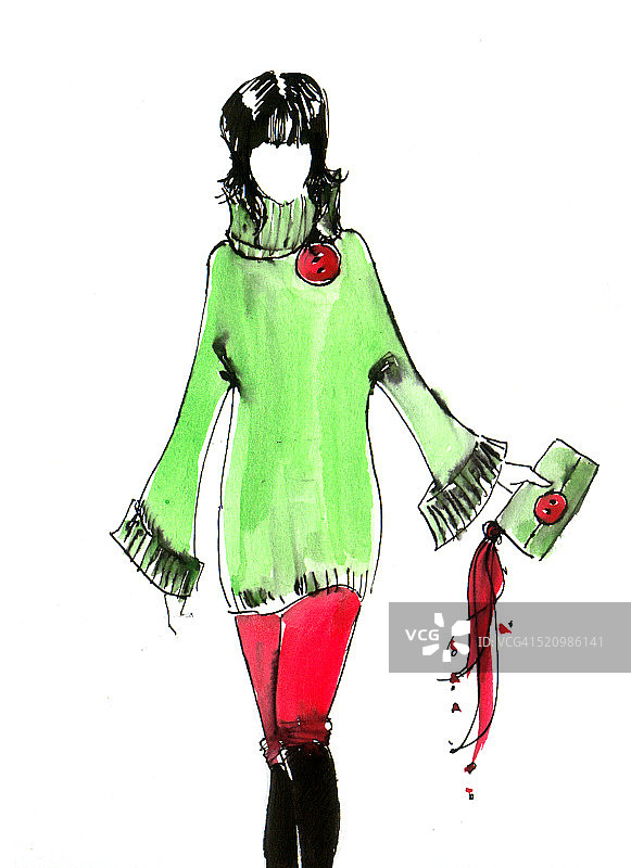 时尚插画图片素材