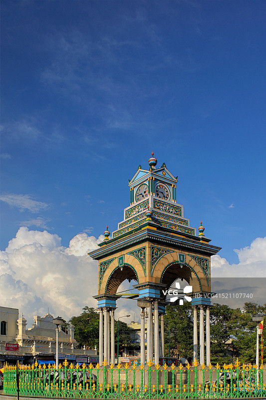 印度卡纳塔克邦迈索尔钟楼图片素材