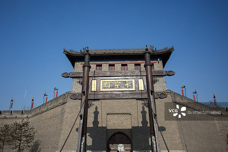 西安城墙南门图片素材