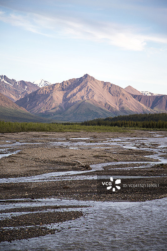 阿拉斯加的辫状河图片素材