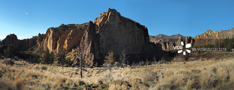 俄勒冈州史密斯岩州立公园的弯曲河弯图片素材
