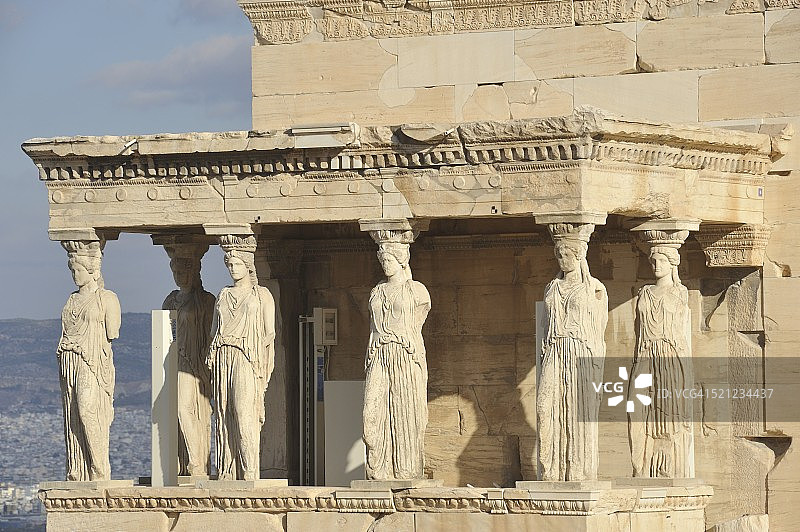 雅典卫城的女像柱图片素材