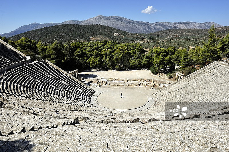 希腊伯罗奔尼撒半岛埃皮达夫罗斯剧院图片素材