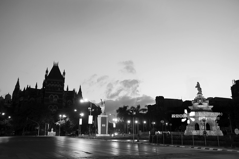 印度马哈拉施特拉邦孟买的植物喷泉图片素材