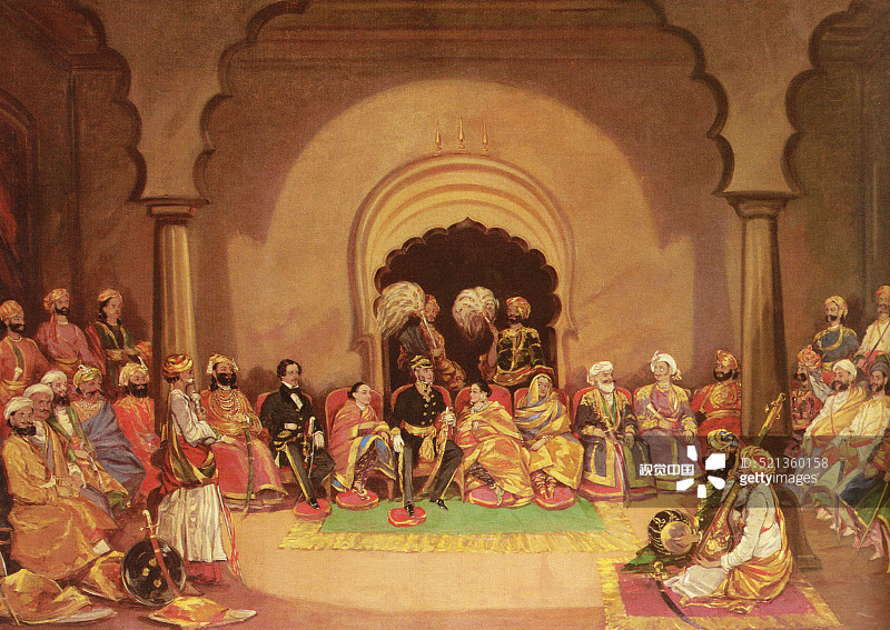 印度孟加拉总督哈丁吉子爵的杜巴图片素材