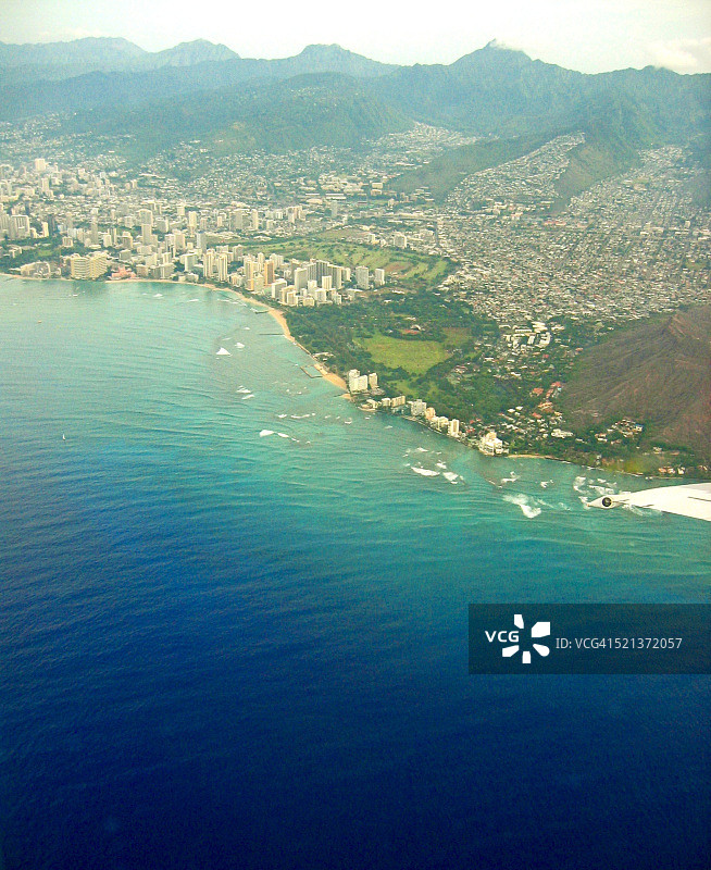 檀香山航拍图片素材