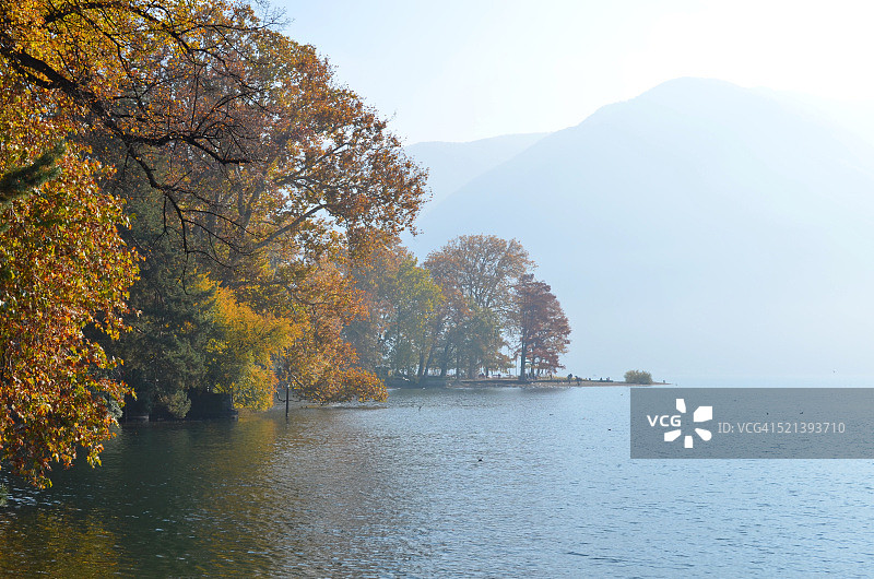 瑞士卢加诺湖图片素材