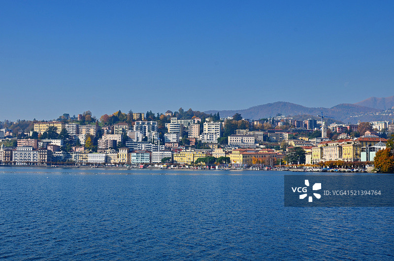 瑞士卢加诺湖图片素材