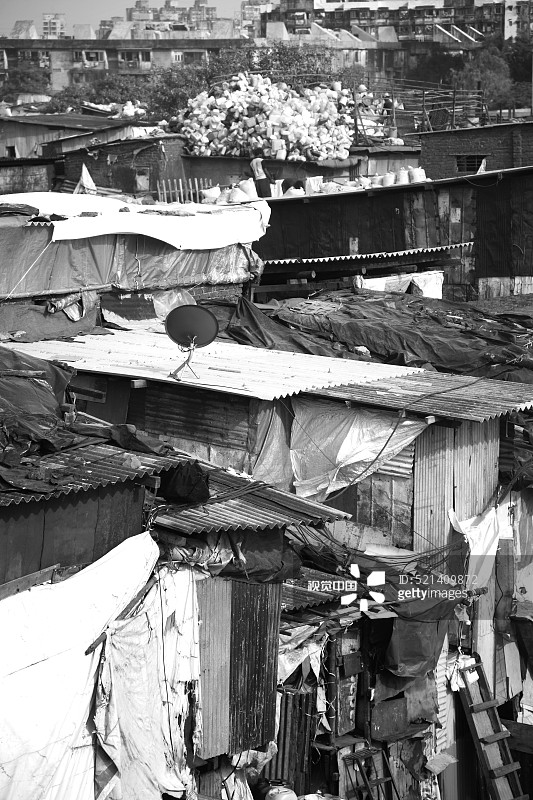 印度马哈拉施特拉邦孟买达拉维贫民窟图片素材