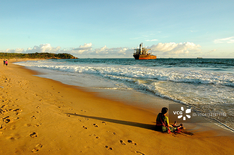 果阿邦坎多林海滩图片素材