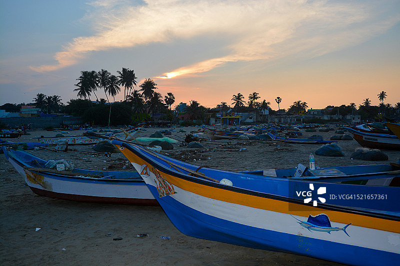 金奈海滩日落图片素材