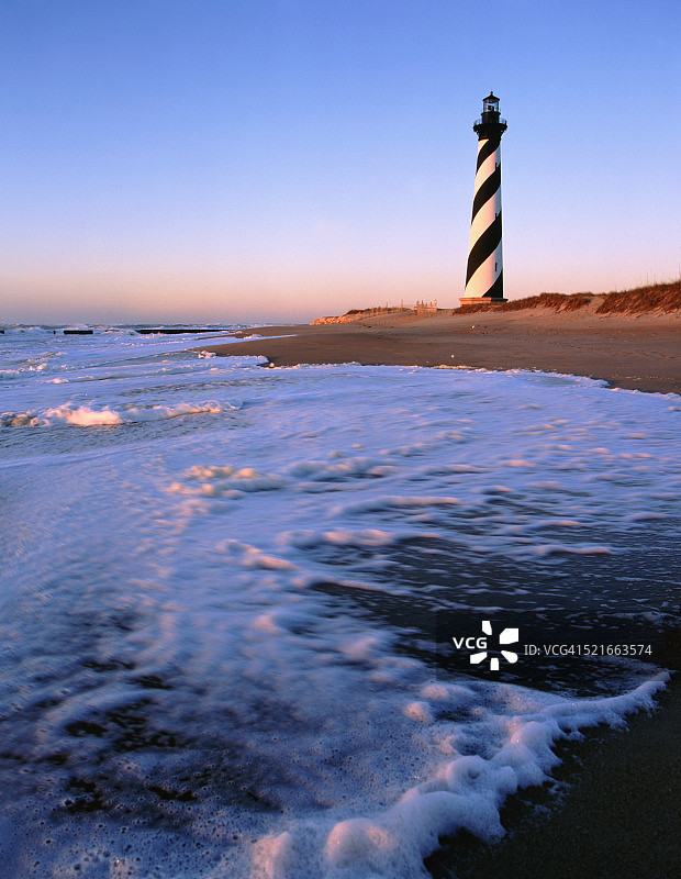 哈特拉斯角灯塔，北卡罗来纳州巴克斯顿图片素材