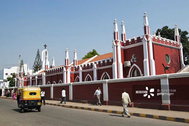 建于1840年的圣保罗教堂，印度卡纳塔克邦班加罗尔图片素材