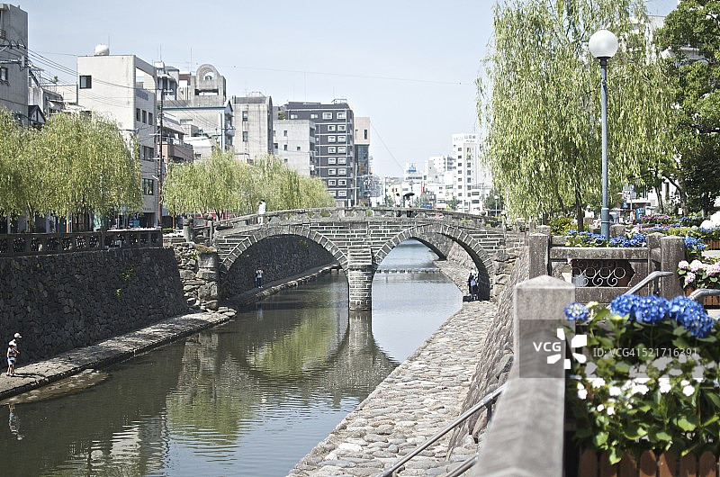 日本长崎的眼镜桥图片素材