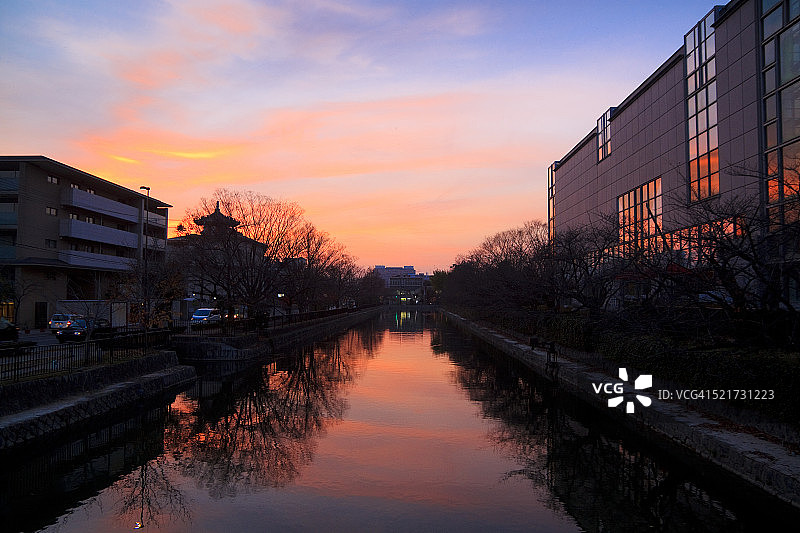 冈崎运河夜景图片素材