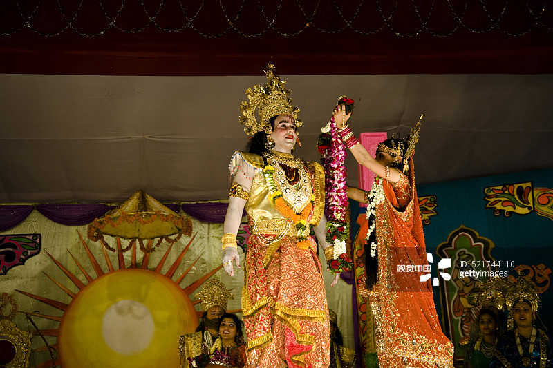 印度孟买的罗摩衍那剧图片素材