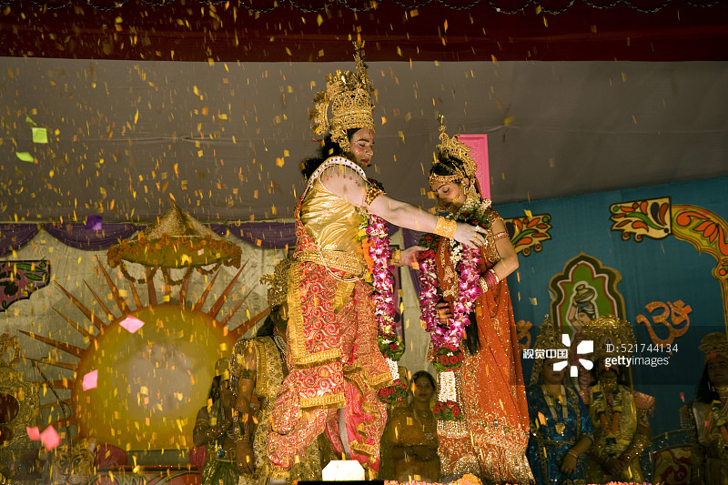 印度孟买的罗摩衍那剧图片素材