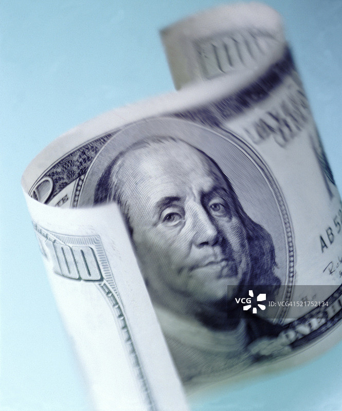 美国100美元纸币图片素材