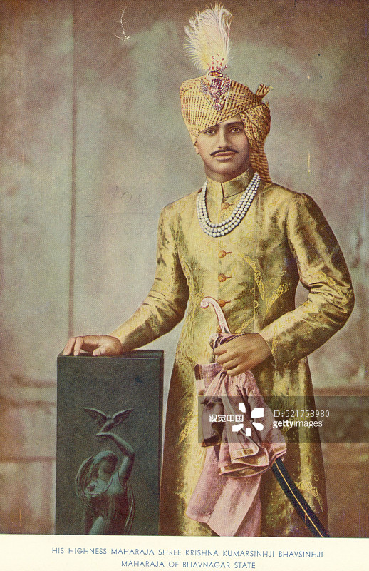 印度王子，巴夫那加国家克里希纳·库马尔辛吉·巴夫辛吉大君殿下，古吉拉特邦图片素材