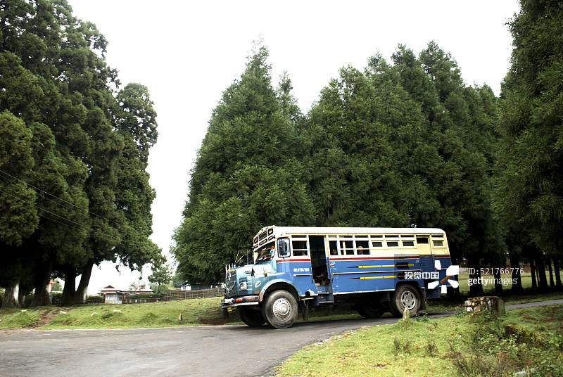 印度梅加拉亚邦西隆的公路运输图片素材