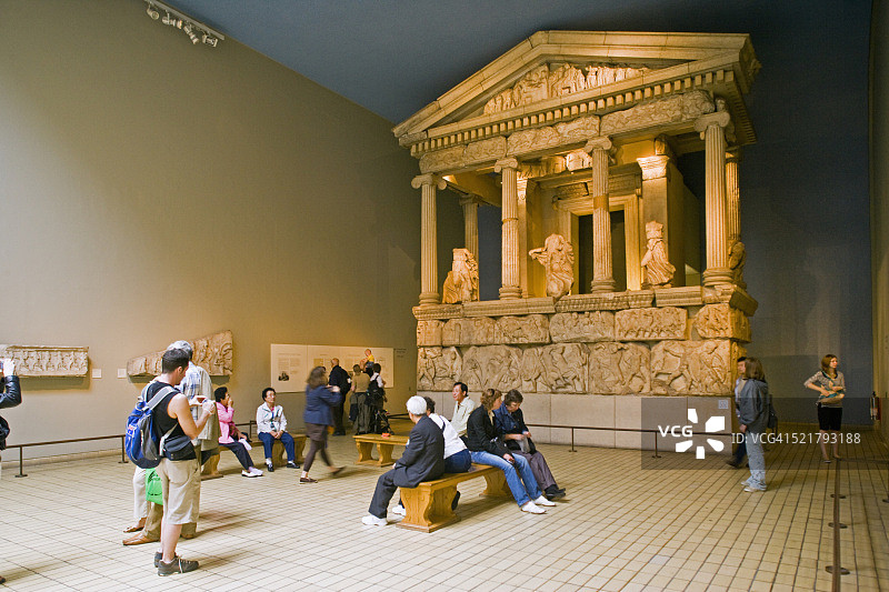 大英博物馆中的涅瑞伊得斯纪念碑图片素材