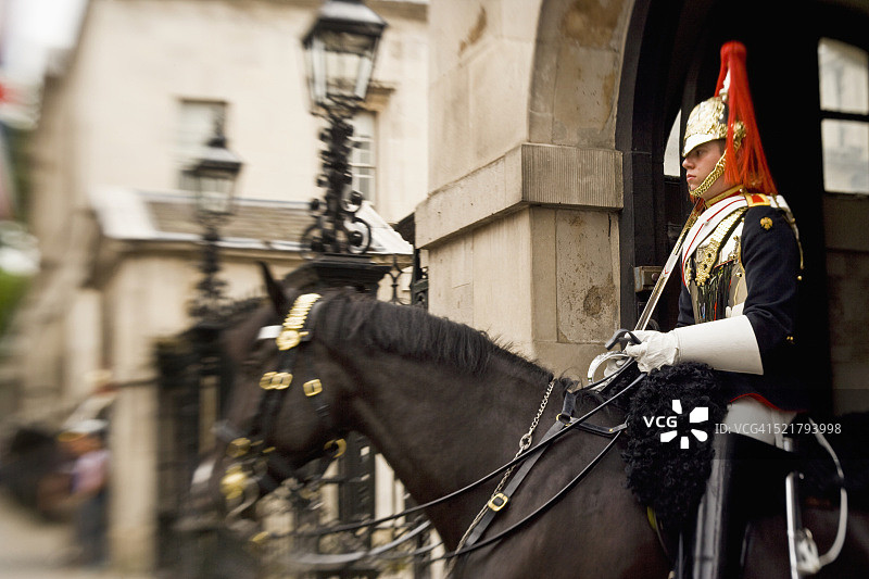 皇家骑兵卫队中的女王卫队图片素材
