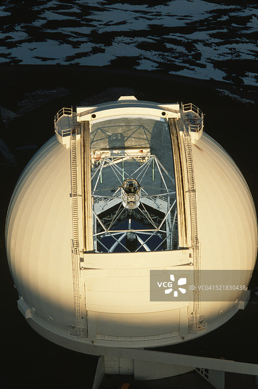 凯克望远镜的圆顶内部图片素材
