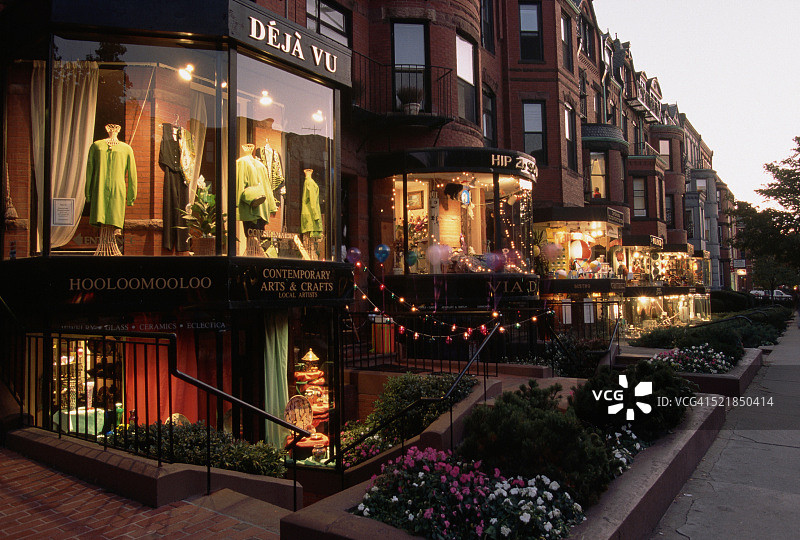 纽伯里街上的商店图片素材