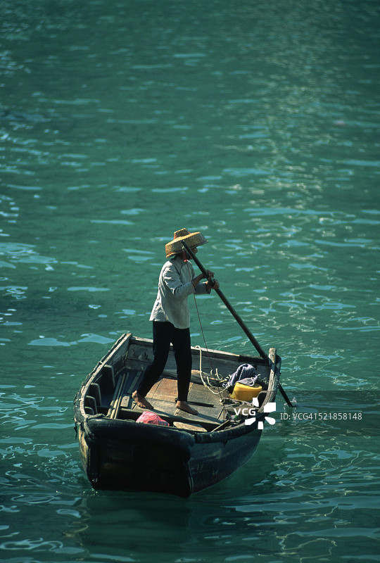 阿伯丁港的撑船者图片素材