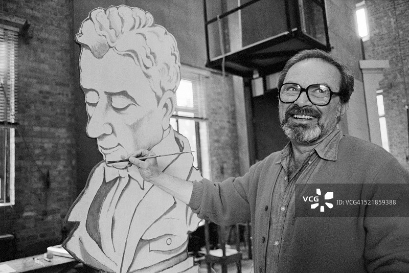 莫里斯·桑达克绘制拉威尔肖像图片素材