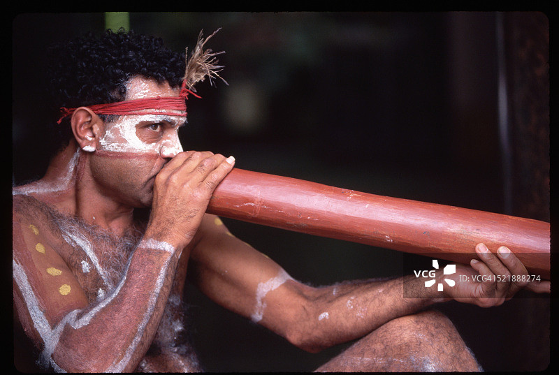 悉尼迪吉里杜管演奏者图片素材