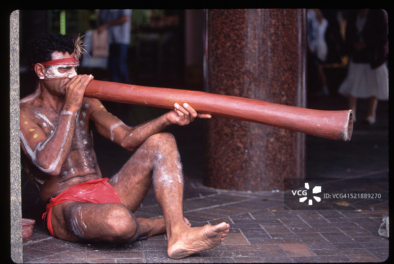 悉尼迪吉里杜管演奏者图片素材