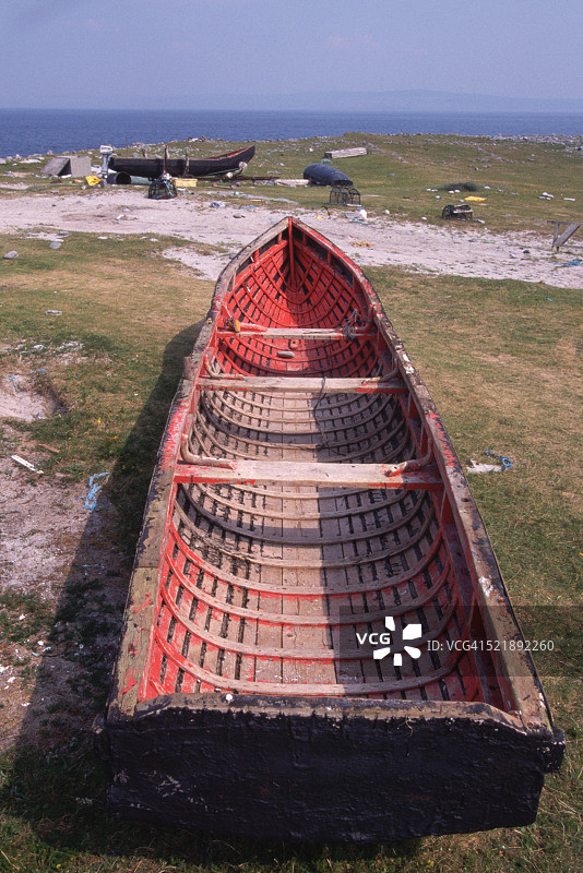 爱尔兰伊尼希尔海滩上的皮艇图片素材