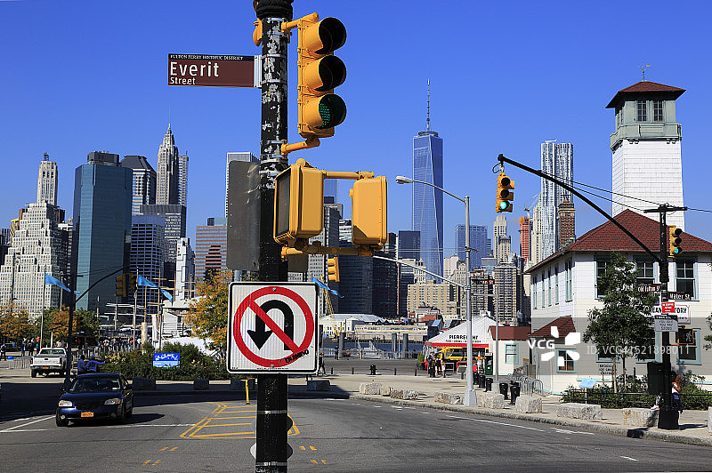 曼哈顿的天际线图片素材