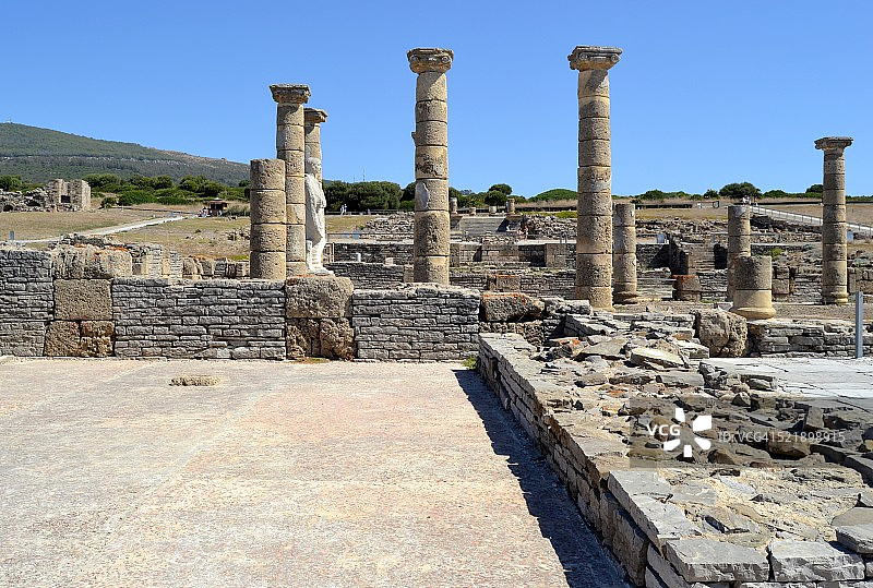 加的斯贝洛克劳迪亚遗址的前院图片素材