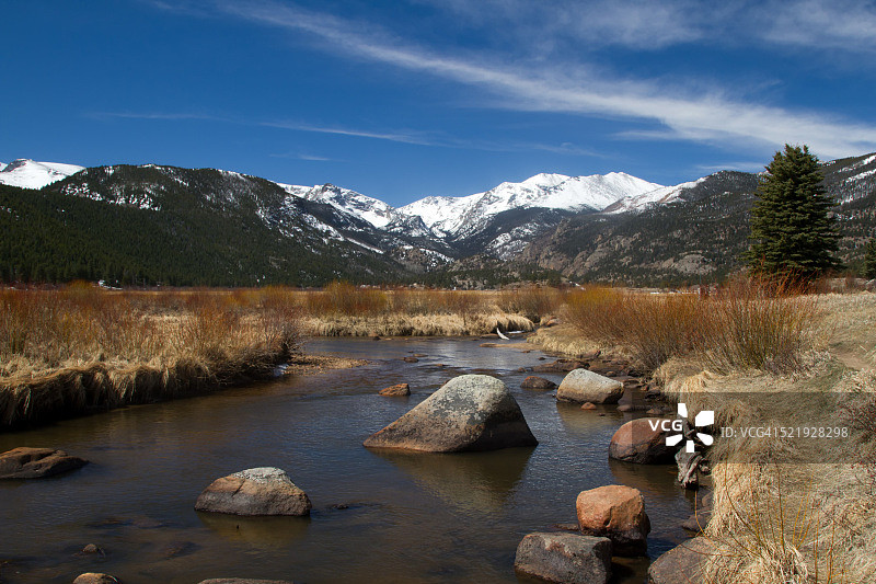 汤普森河穿过莫兰公园图片素材