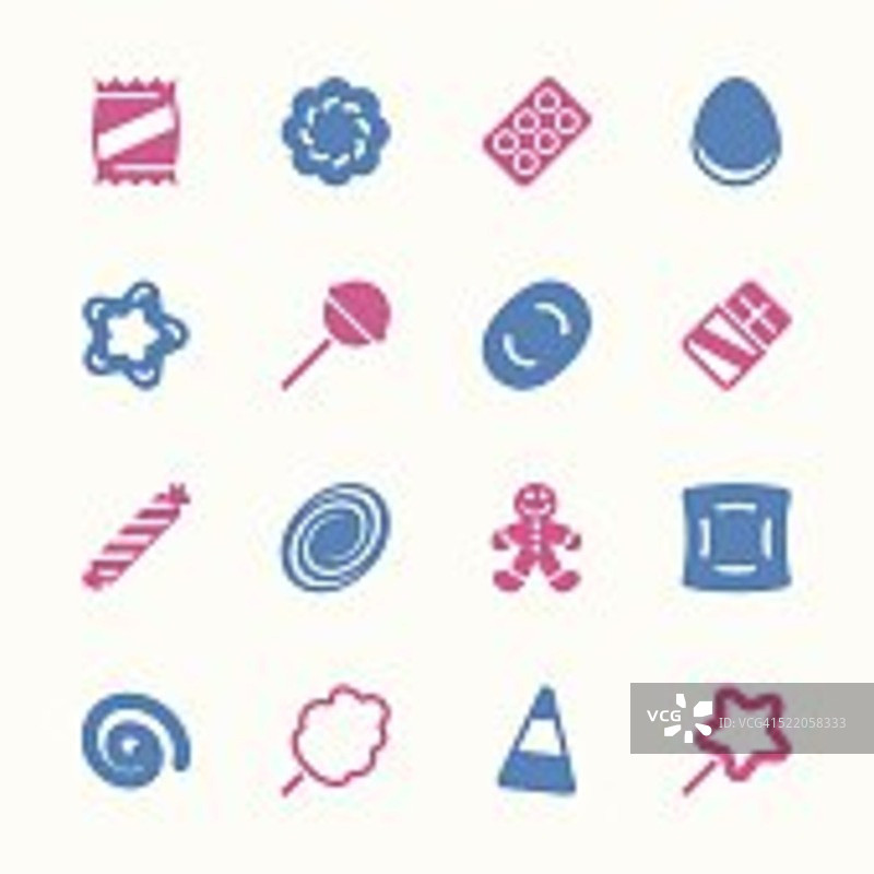 糖果图标套装3 - 彩色系列图片素材