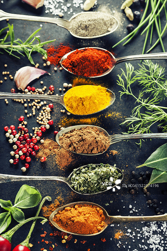 香草和香料的选择图片素材