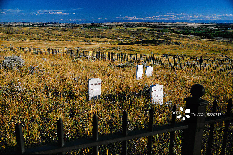 小巨角战役的墓碑图片素材