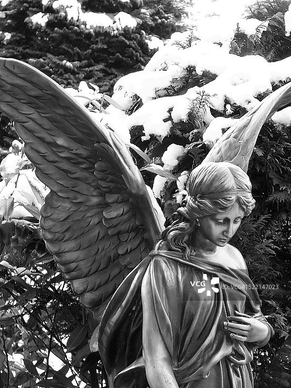 墓地上的天使图片素材