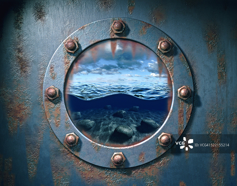 通往宁静大海的窗户图片素材