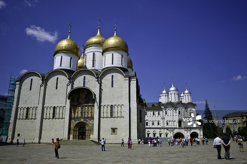 莫斯科克里姆林宫的圣母升天大教堂图片素材