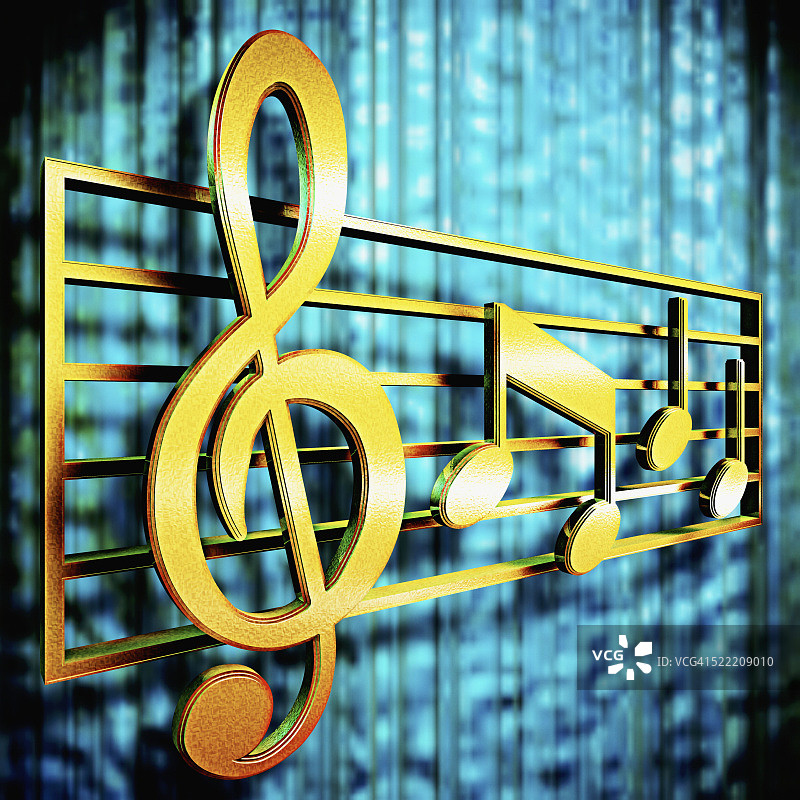 高音谱号和音符图片素材