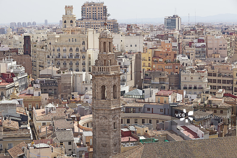 巴伦西亚历史中心的屋顶图片素材