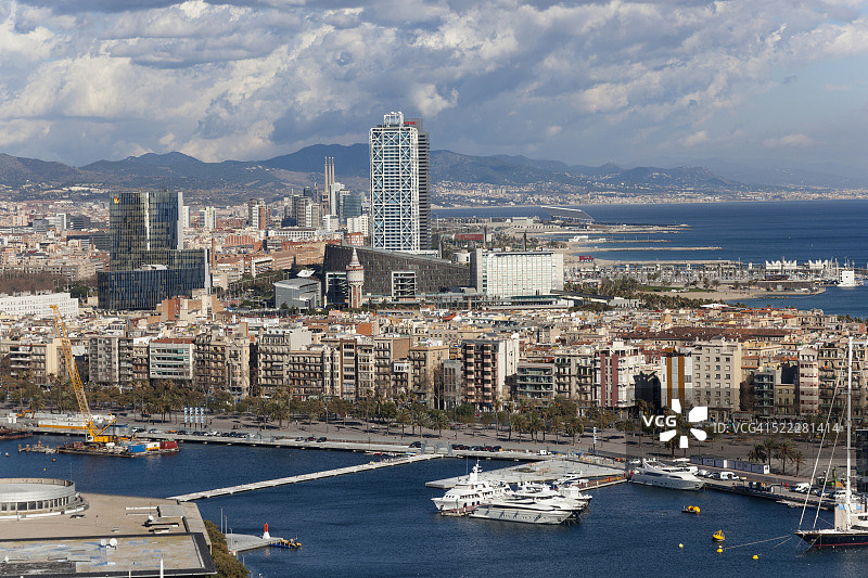 西班牙巴塞罗那的拉巴塞罗那塔图片素材