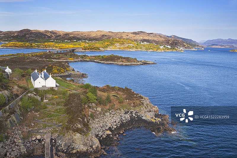 从斯凯桥看苏格兰凯尔洛哈尔什图片素材