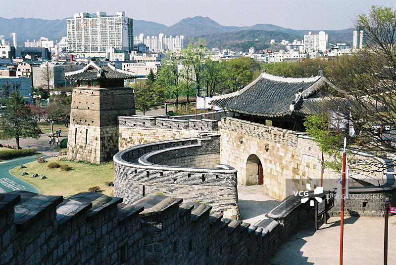 韩国水原华城：联合国教科文组织世界遗产图片素材