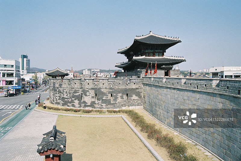 韩国水原华城：联合国教科文组织世界遗产图片素材