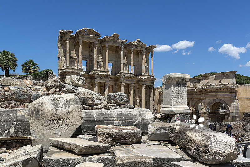 土耳其伊兹密尔以弗所塞尔苏斯图书馆图片素材