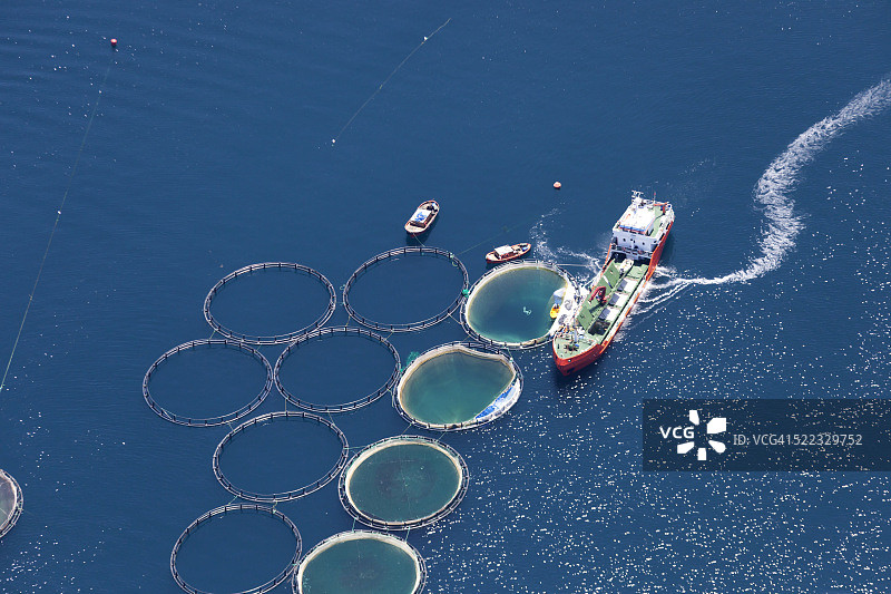 鱼场鸟瞰图图片素材